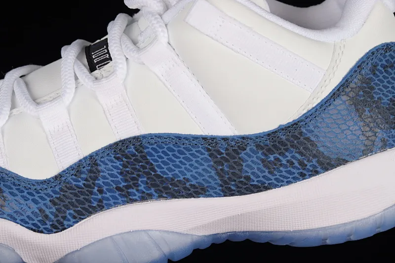 All categories Air Jordan Jordan series basketball shoes Air Jordan 11 F version Air Jordan 11 Low SE Snakeskin AJ11 Joe 11 blue snake pattern genuine carbon CD6846-102